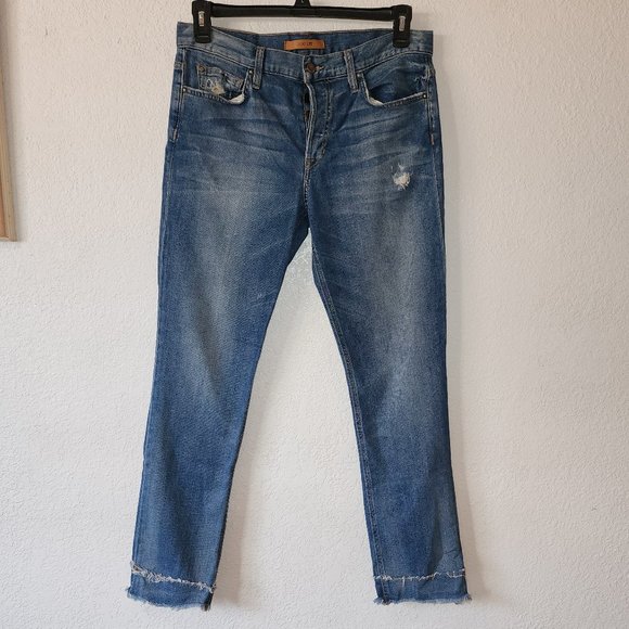JOE'S Jeans Blue Denim Distressed Skinny Ankle Jeans Size 31 - Picture 3 of 7